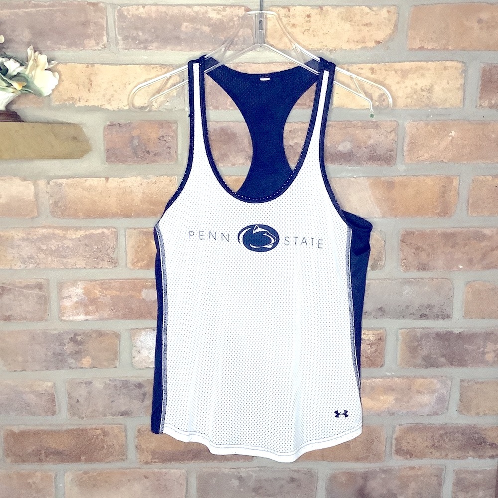 UNDER ARMOUR Penn State Color Block Mesh Racer-Back Tank 105 - Picture 5 of 6